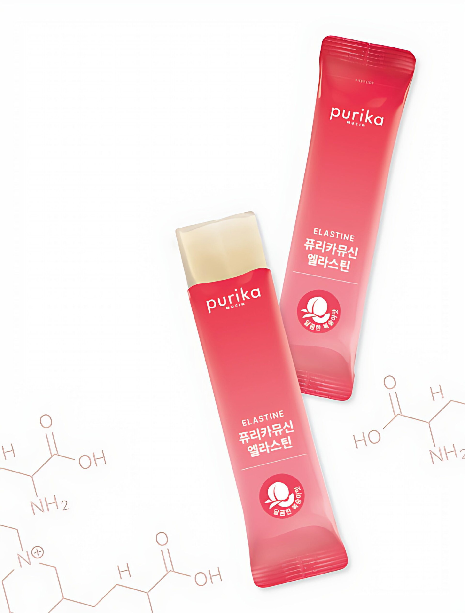 PURIKA MUCIN Elastin Sweet Peach Flavor 20g*10pack - Image 2