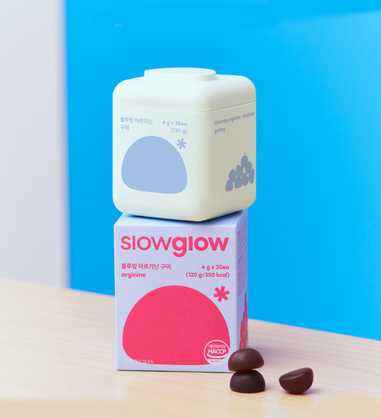 slowglow Blooming Arginine Gummy Arginine 30 قطعة 120 جرام