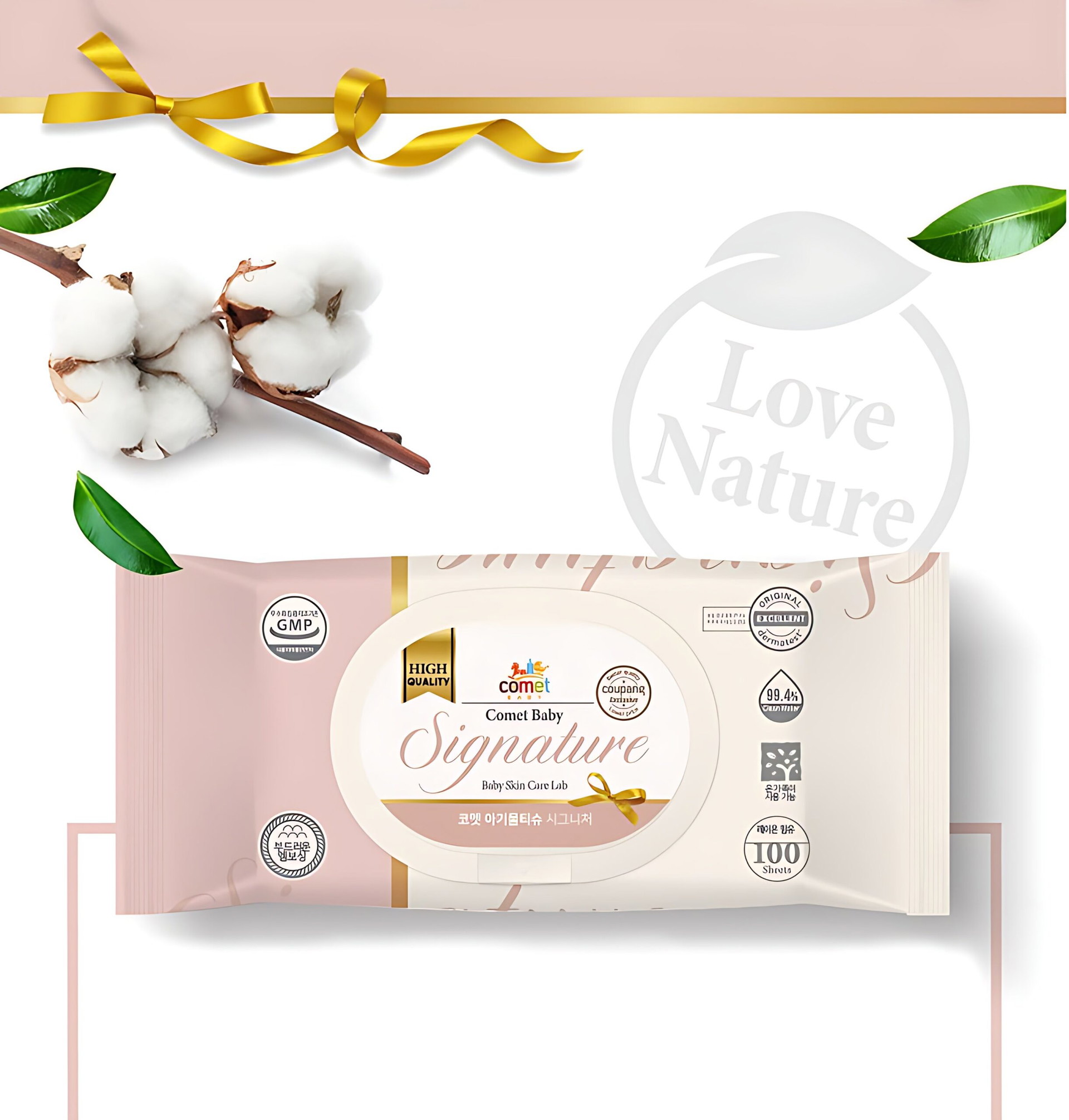 COMET Signature Baby Wipes Tissues Embossed 100sheets 403g*10packs