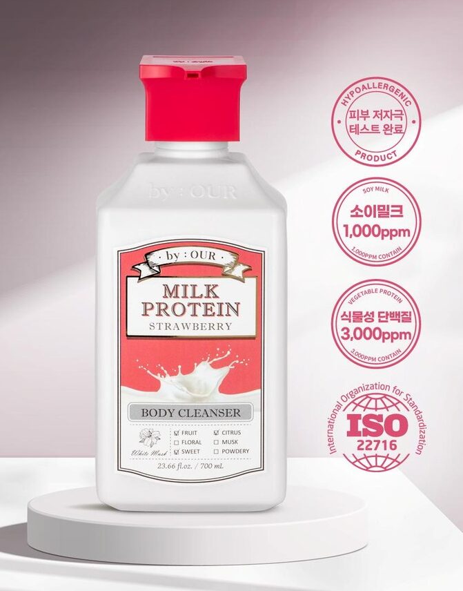 BY_OUR Milk Protein Strawberry Fragrance Body Cleanser 700ml