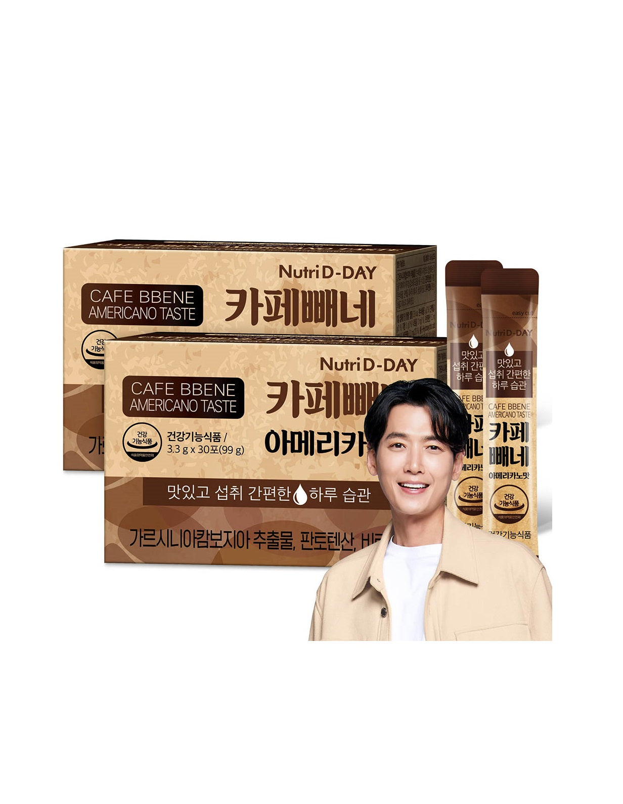 Nutri D-DAY CAFE BBENE 美式咖啡口味 3.3g x 30 条 x 2 盒