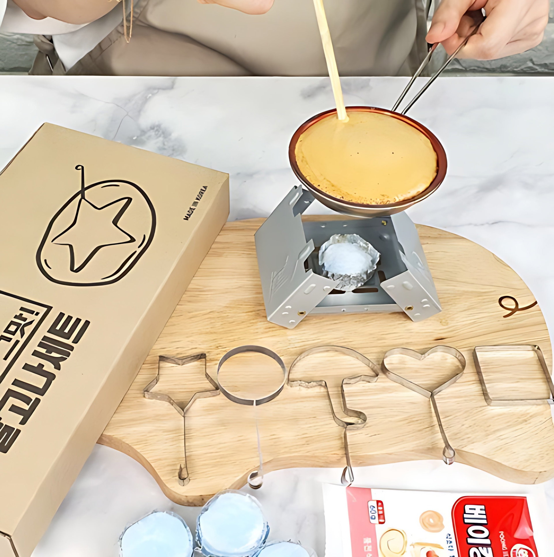 livingQQ Dalgona Making Canned Solid Fuel Mini Stove Full Set